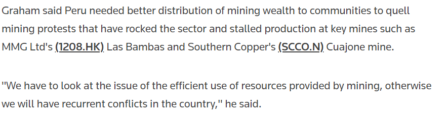 秘鲁政府要对矿企额外征税，中企出海摊上新问题？